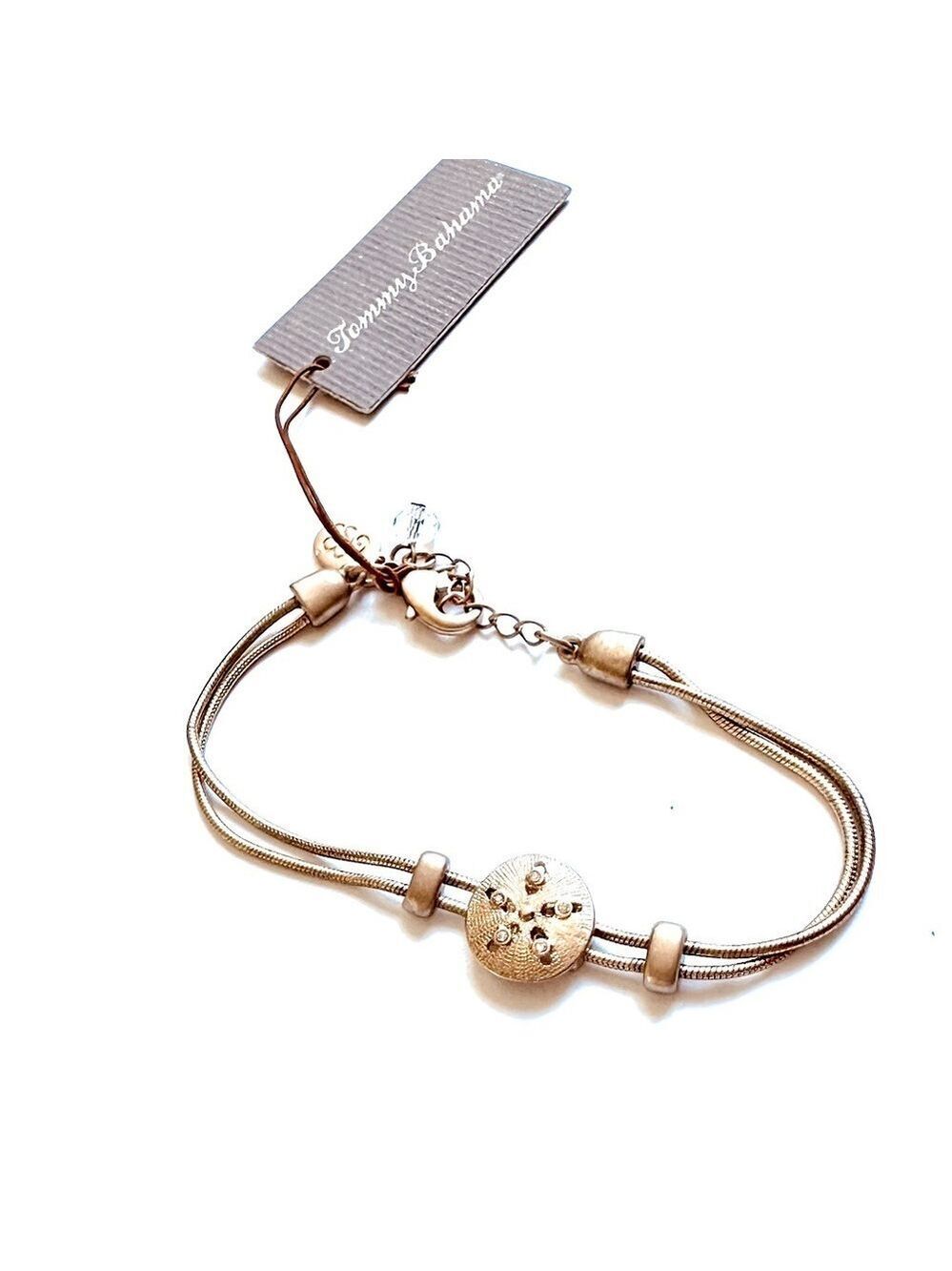 TOMMY BAHAMA | Charming Gold Serpentine Sand Dollar Charm Bracelet | NWT